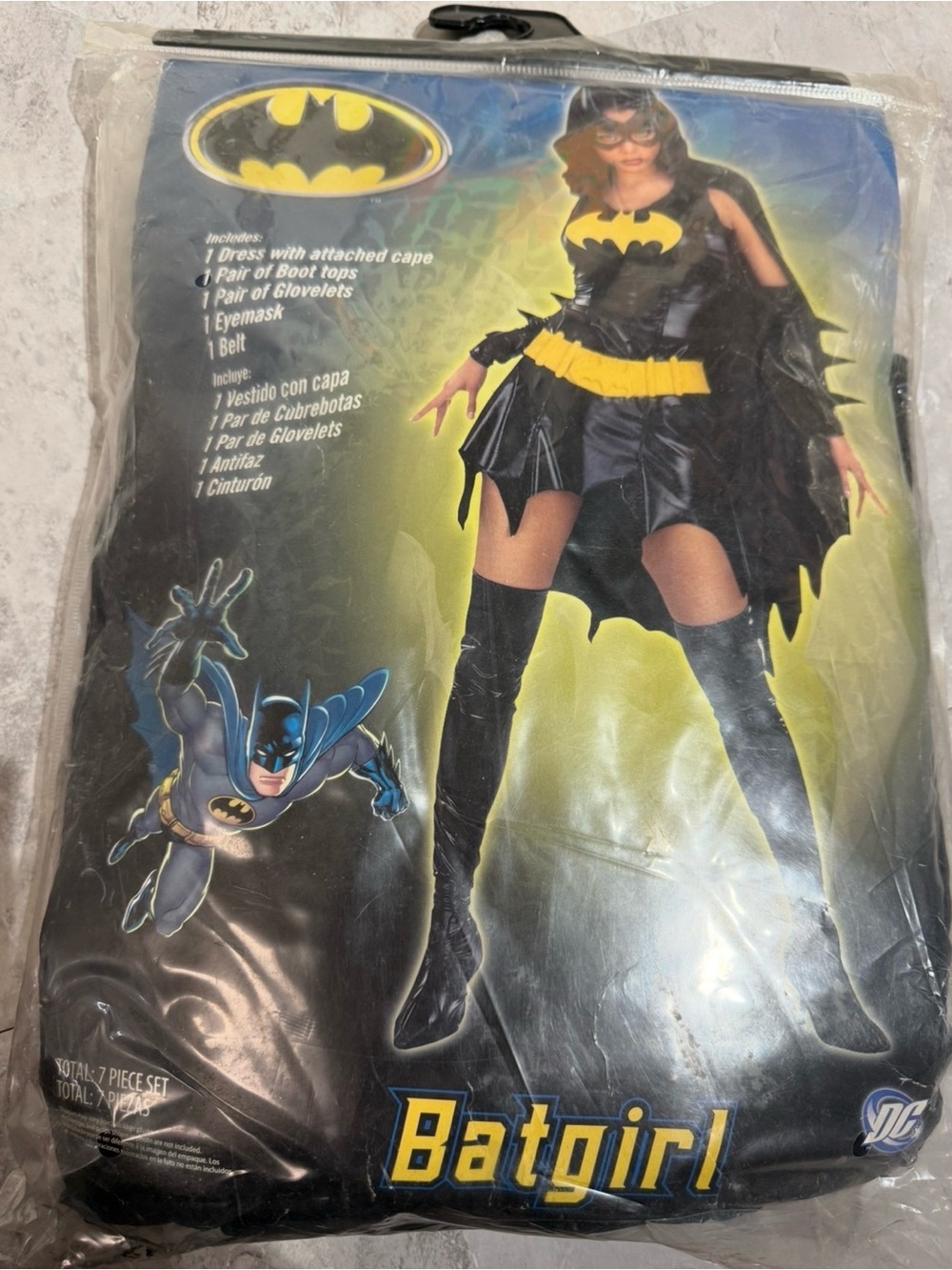 DC Comics Batgirl Costume Adult Women Size 7 Piece Set Halloween
